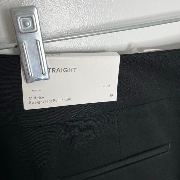 Ann Taylor Factory The Straight Dress Pants Women 10 Black Pleat Workwear Office - Picture 7 of 11